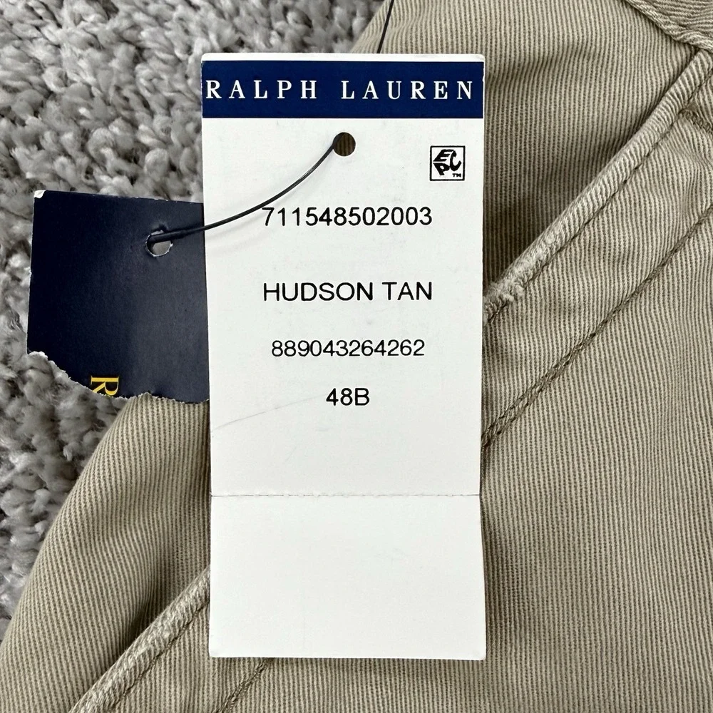 Polo Ralph Lauren Cargo Shorts Men's 48 NWT Hudson Tan Utility Field Chino